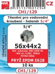 CH1/129   SADA5/4" 56x44x2 vodo šr. holand. pryž EPDM E628 10ks