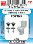 A1/273Abal  SADA komplet šroub k upevnění WC  pozink 2ks