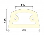 G4/105A Těsnění mezi WC kombi nádrž a mísu typ I  pěnový poreten