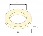 G4/105I Těsnění mezi WC kombi nádrž a mísu  typ R pěnový poreten