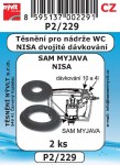 P2/229   SADA nádrží s dvojitým dávkováním WC NISA 2ks