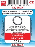 T2/262A  SADA těsnění  O kroužky NBR pryž   20ks