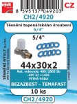 CH2/4920  SADA 44x30x2 5/4" ventil toepní TEMAFAST  10ks