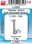L/652   SADA těsnění pro sifony  SAM Holding dřez pryž  7ks