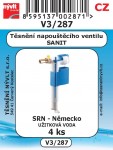 V3/287   SADA těsnění napouštěcího ventilu  SANIT   4ks