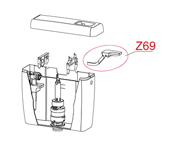 A/4023  Malé + velké  tlačítko k WC nádržce A93 Z0069